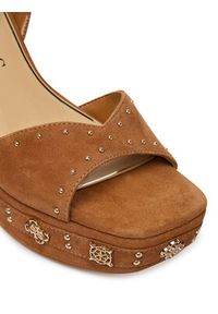 Guess Sandały FLJV2C SUE03 Brązowy jasny. Kolor: brązowy. Materiał: skóra, zamsz #2