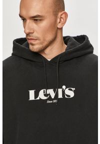Levi's® - Levi's - Bluza bawełniana. Okazja: na spotkanie biznesowe. Kolor: czarny. Materiał: bawełna. Wzór: nadruk. Styl: biznesowy