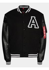 Alpha Industries Kurtka bomber College 146111 Czarny Relaxed Fit. Kolor: czarny. Materiał: syntetyk