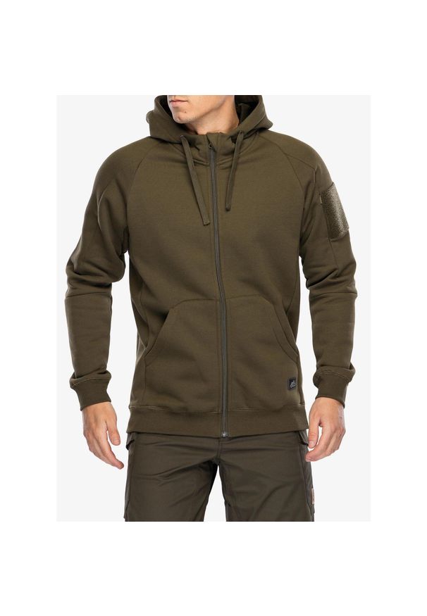 Bluza z kapturem męska Helikon-Tex Urban Tactical Hoodie Lite Full Zip. Typ kołnierza: kaptur. Kolor: zielony