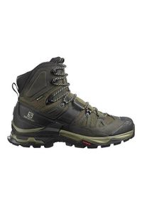salomon - Buty trekkingowe męskie Salomon Quest 4D 4 Gtx. Wysokość cholewki: za kostkę. Zapięcie: sznurówki. Kolor: zielony. Materiał: syntetyk, tkanina, materiał. Szerokość cholewki: normalna. Sport: turystyka piesza