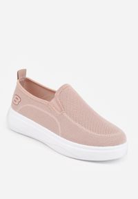 Born2be - Różowe Siateczkowe Tenisówki pod Kostkę na Grubej Podeszwie Phisiane. Okazja: na co dzień, na spacer. Kolor: różowy. Materiał: jeans. Szerokość cholewki: normalna. Styl: sportowy, klasyczny, casual #5