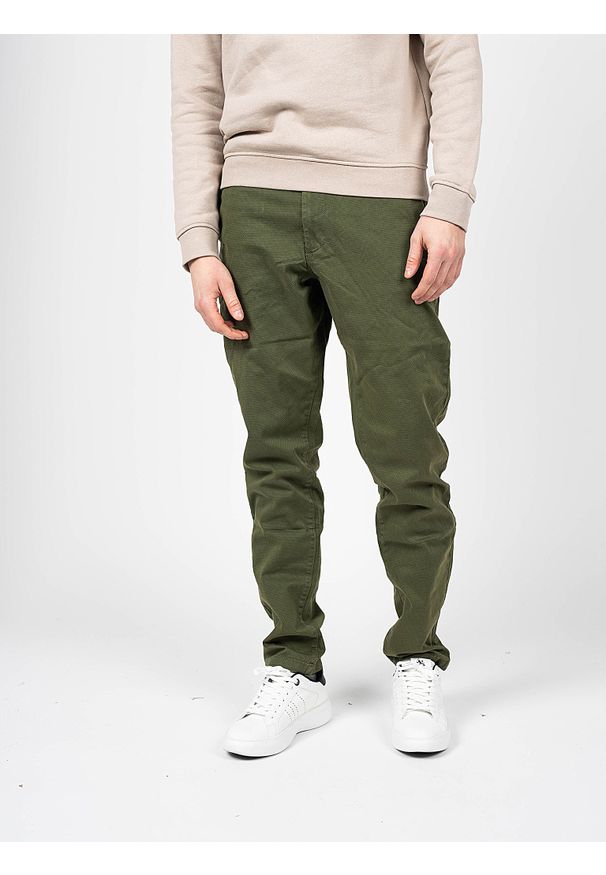 Pepe Jeans Spodnie "Keys Minimal" | PM2115234 | Keys Minimal | Mężczyzna | Zielony. Okazja: na co dzień. Kolor: zielony. Materiał: bawełna, elastan. Wzór: aplikacja. Styl: casual