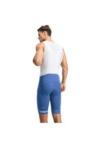 SIROKO - Spodenki rowerowe z szelkami męskie BX Umbrail. Kolor: biały, wielokolorowy, niebieski. Materiał: nylon. Długość: długie