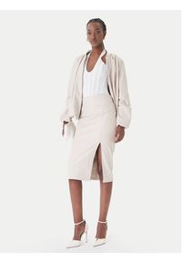 Rinascimento Spódnica z imitacji skóry CFC0127468003 Beżowy Slim Fit. Kolor: beżowy. Materiał: skóra #4