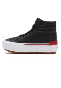 Buty do chodzenia damskie Vans UA SK8HI Stacked. Okazja: na co dzień. Wysokość cholewki: za kostkę. Zapięcie: sznurówki. Kolor: czarny, wielokolorowy. Materiał: materiał, syntetyk. Szerokość cholewki: normalna. Sport: turystyka piesza