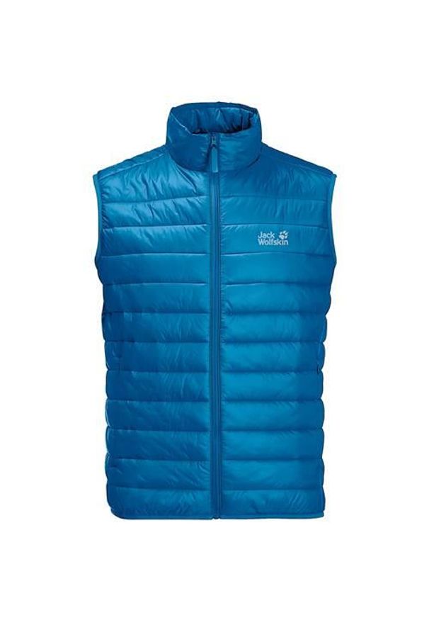 Kurtka uniwersalna męska Jack Wolfskin 12046531361. Kolor: czarny, niebieski, wielokolorowy. Materiał: syntetyk. Długość rękawa: bez rękawów. Sport: turystyka piesza