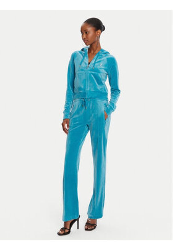 Juicy Couture Spodnie dresowe Tina JCAPW045 Niebieski Regular Fit. Kolor: niebieski. Materiał: syntetyk