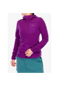 Bluza z kapturem damska Rab Tecton Hoody. Typ kołnierza: kaptur. Kolor: fioletowy