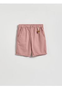 Reserved - Bawełniane szorty - brudny róż. Kolor: różowy. Materiał: bawełna