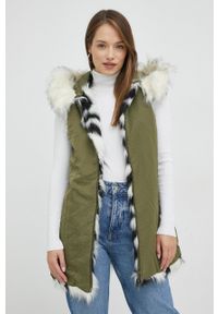 Guess parka damska kolor zielony przejściowa. Okazja: na co dzień. Kolor: zielony. Styl: casual #3