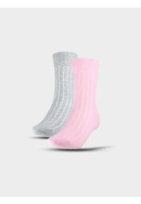 4f - 4F Skarpetki casual za kostkę (2-pack) damskie - multikolor 35-38. Kolor: wielokolorowy. Materiał: bawełna, włókno, materiał, poliamid