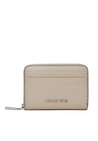 MICHAEL Michael Kors Mały Portfel Damski 32T4SJ6Z5L Beżowy. Kolor: beżowy. Materiał: skóra