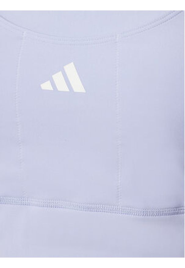 Adidas - adidas Biustonosz sportowy Run Pocket JI5991 Fioletowy Slim Fit. Kolor: fioletowy. Materiał: syntetyk. Sport: bieganie