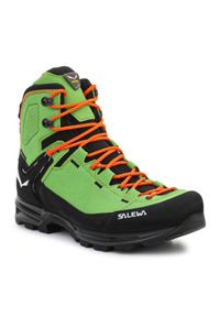 Buty Salewa Mtn Trainer 2 Mid Gtx M 61397-5660 czarne zielone. Kolor: czarny, zielony, wielokolorowy. Materiał: guma, zamsz, skóra. Szerokość cholewki: normalna. Technologia: Gore-Tex. Sport: turystyka piesza #1