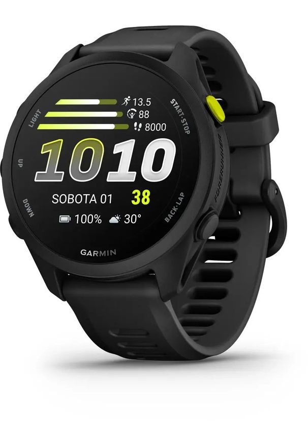 GARMIN - Zegarek sportowy Garmin Forerunner 70 Czarny (010-04307-00). Kolor: czarny. Styl: sportowy