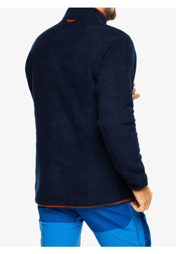 Fjällräven - Kurtka polarowa męska Fjallraven Vardag Pile Fleece. Kolor: niebieski. Materiał: polar