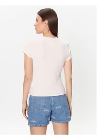 Tommy Jeans T-Shirt Baby Mirror DW0DW16289 Różowy Regular Fit. Kolor: różowy. Materiał: bawełna #4
