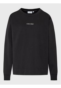 Calvin Klein Curve Bluza Inclu Micro Logo K20K205472 Czarny Regular Fit. Kolor: czarny. Materiał: syntetyk, bawełna