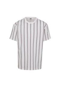 Urban Classics - Koszulka Urban Classic oversize w paski. Kolor: niebieski, biały, wielokolorowy. Wzór: paski #1