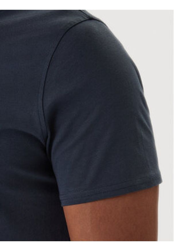 Tommy Jeans T-Shirt DM0DM04411 Granatowy Slim Fit. Kolor: niebieski. Materiał: bawełna