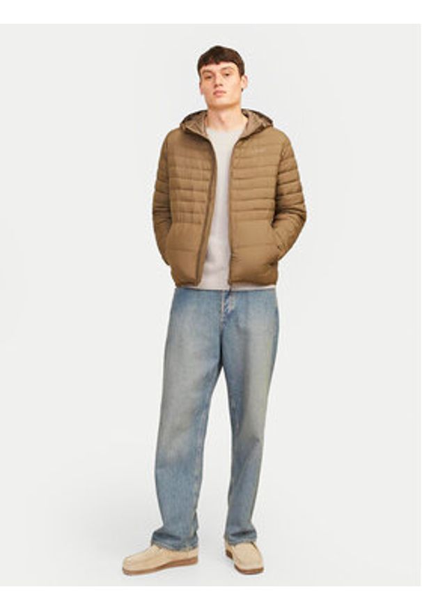Jack & Jones Sweter Cooper 12258407 Beżowy Regular Fit. Kolor: beżowy. Materiał: bawełna