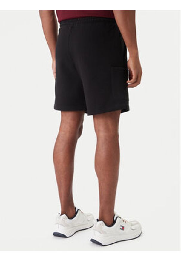 Tommy Jeans Szorty sportowe Badge DM0DM18479 Czarny Regular Fit. Kolor: czarny. Materiał: bawełna. Styl: sportowy