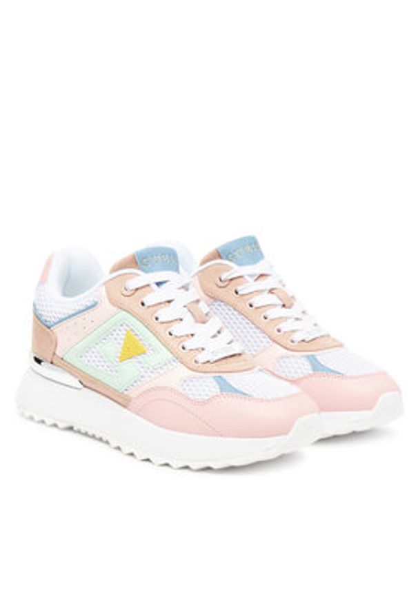 Guess Sneakersy FLTKOR ELE12 Różowy. Kolor: różowy. Materiał: materiał