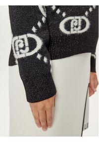 Liu Jo Sport Sweter TF4230 MA94O Czarny Regular Fit. Kolor: czarny. Materiał: syntetyk. Styl: sportowy #4