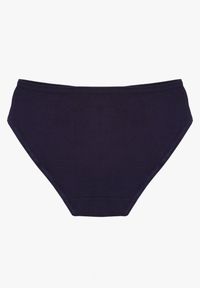 Renee - Granatowe Bawełniane Majtki Figi o Klasycznym Fasonie Venalice. Kolor: niebieski. Materiał: bawełna. Wzór: aplikacja #2