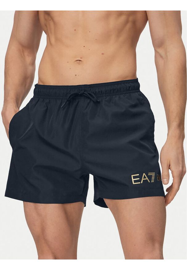 EA7 Emporio Armani Szorty kąpielowe 7M002000 AF13049 MC004 Czarny Regular Fit. Kolor: czarny. Materiał: syntetyk