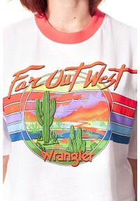 Wrangler - WRANGLER T SHIRT DAMSKI T-SHIRTS CROP 80´S TEE WH W7013EV12. Wzór: napisy #5