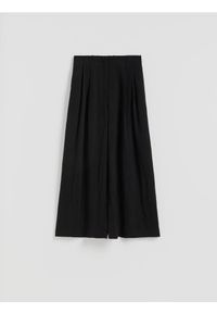 Reserved - Spodnie z lyocellem - czarny. Kolor: czarny. Materiał: wiskoza, tkanina #1