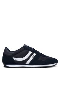 BOSS Sneakersy Levon 50568468 Granatowy. Kolor: niebieski. Materiał: skóra, zamsz #1