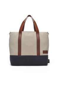 TOMMY HILFIGER - Tommy Hilfiger Torba Th Casual Tote AM0AM13368 Beżowy. Kolor: beżowy. Styl: casual