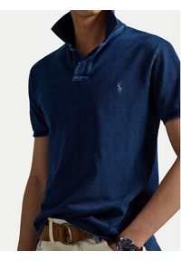 Polo Ralph Lauren Polo 710970581001 Granatowy Slim Fit. Typ kołnierza: polo. Kolor: niebieski. Materiał: bawełna