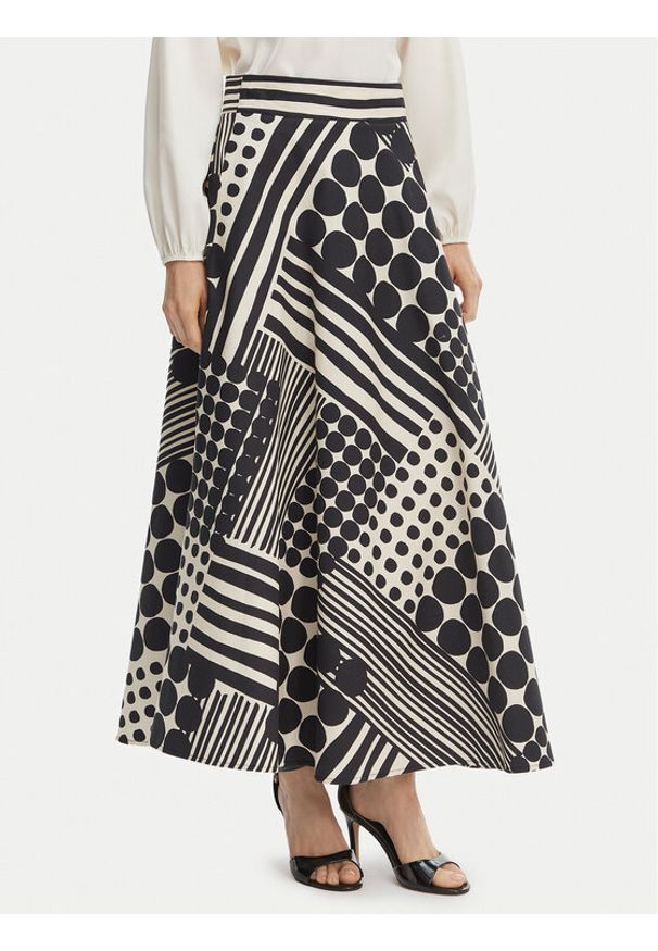 Rinascimento Spódnica trapezowa CFC0127529003 Czarny Regular Fit. Kolor: czarny. Materiał: bawełna