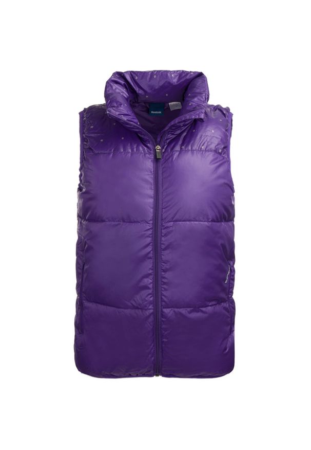 Damska pikowana kamizelka Reebok XS – ametyst. Kolor: fioletowy. Materiał: puch