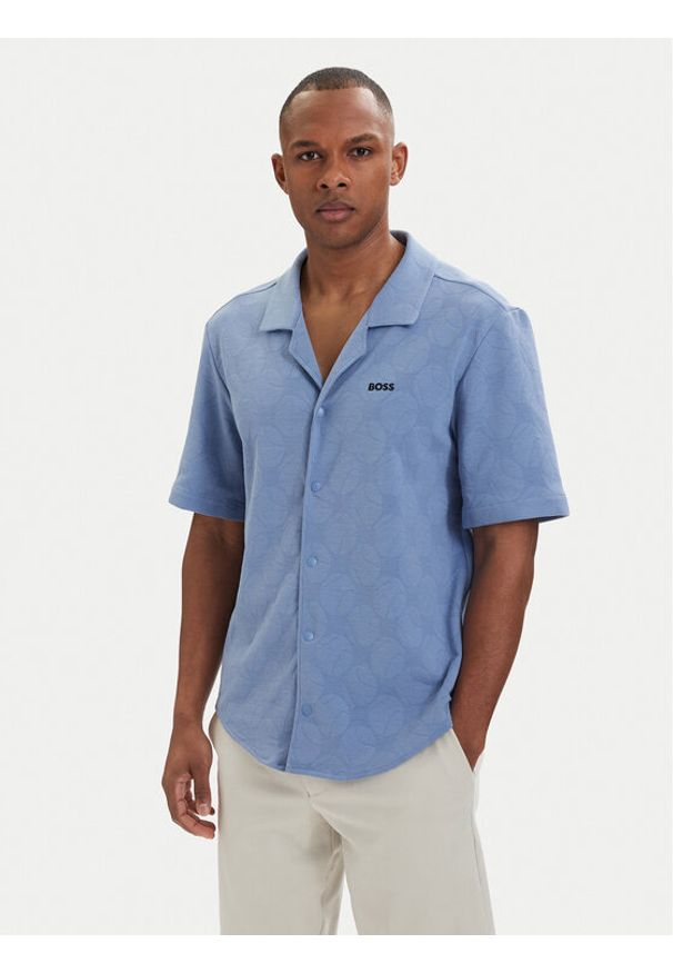 BOSS Koszula Member Jacq 50559577 Niebieski jasny Relaxed Fit. Kolor: niebieski. Materiał: bawełna