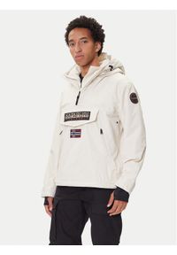 Napapijri Kurtka anorak Rainforest Next NP0A4IB9 Beżowy Regular Fit. Kolor: beżowy. Materiał: syntetyk