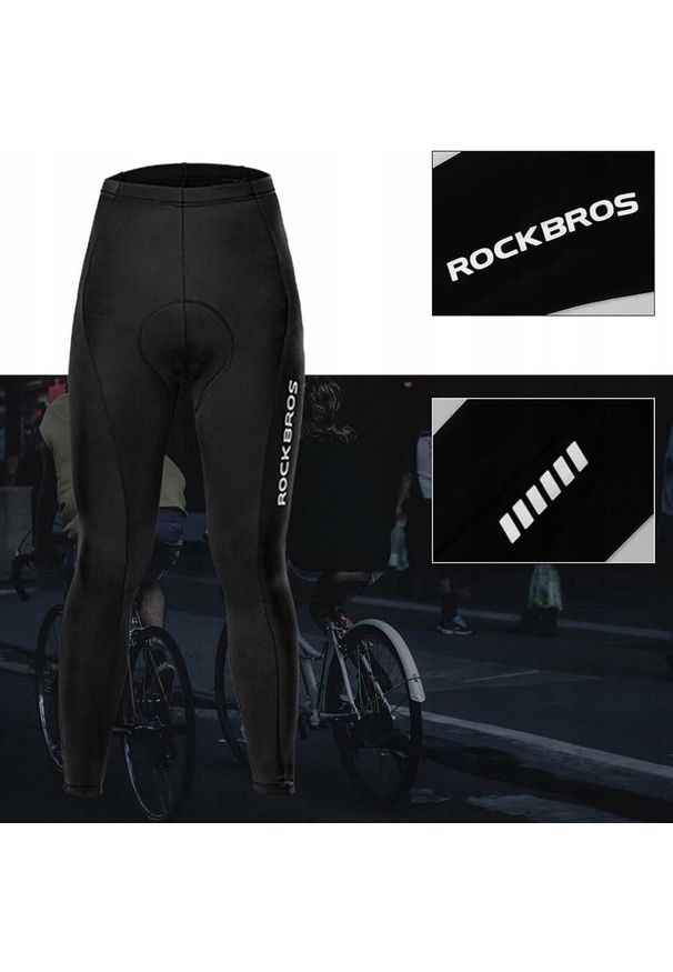 ROCKBROS - Spodnie rowerowe Rockbros mtb kolarskie z piankową wkładką r. xxl męskie. Kolor: czarny. Długość: krótkie. Sport: kolarstwo