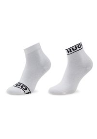 Hugo - HUGO Skarpety długie Logo 50469291 Biały. Kolor: biały. Materiał: materiał, bawełna