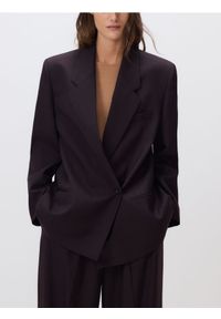 Reserved - Marynarka z wełną - bordowy. Kolor: czerwony. Materiał: wełna