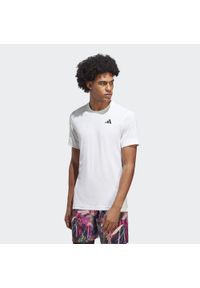 Koszulka do tenisa męska Adidas Tennis FreeLift Tee. Kolor: biały. Materiał: materiał. Sport: tenis