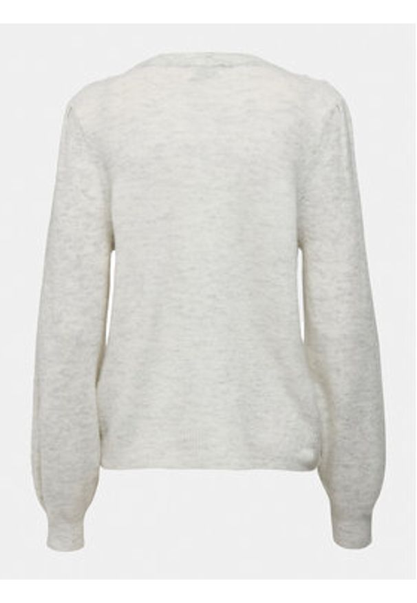 JDY Sweter Elanora 15328345 Écru Regular Fit. Materiał: syntetyk