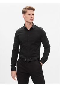 Calvin Klein Koszula K10K112743 Czarny Extra Slim Fit. Kolor: czarny. Materiał: bawełna #1