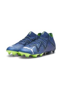 Buty piłkarskie męskie Puma Future Ultimate Fg ag M. Kolor: niebieski, wielokolorowy, zielony, biały. Materiał: materiał, syntetyk. Szerokość cholewki: normalna. Sport: piłka nożna #1