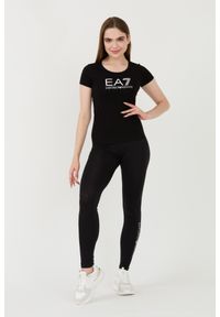 EA7 Emporio Armani - EA7 Czarny t-shirt. Kolor: czarny #4