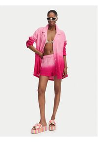 Roxy Koszula Ocean Gradient ERJX603490 Różowy ciemny Oversize. Kolor: różowy. Materiał: bawełna. Wzór: gradientowy #6