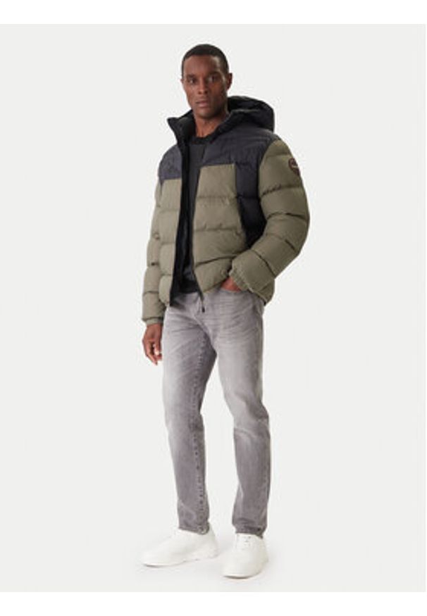 Napapijri Kurtka zimowa A-Molveno NP0A88V2 Zielony Regular Fit. Kolor: zielony. Materiał: syntetyk. Sezon: zima